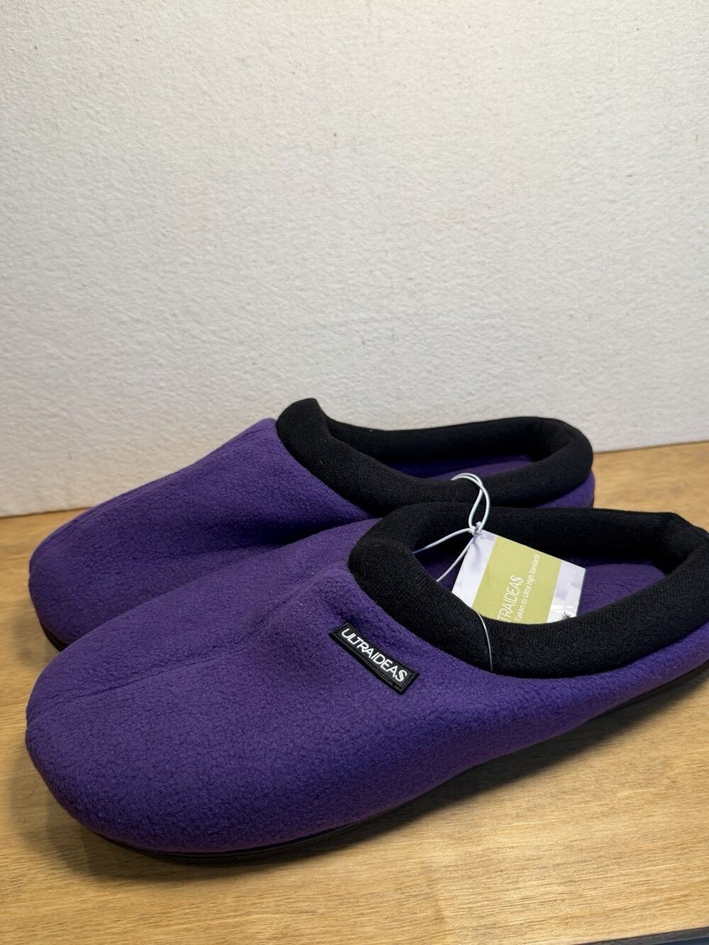 UltraIdeas Purple Fleece Slippers House Shoes Men’s 11-12 Women’s 13-14 NWT